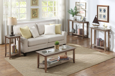 Living room - coastal living room idea in Chicago