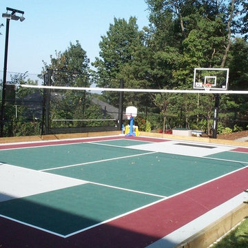 Backyard Basketball Court in Brookline