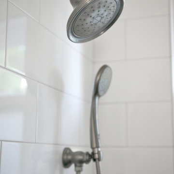 Brushed Nickel Fixed Shower Head with Separate Handheld