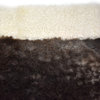 Sheep Wool Rug Yoga Meditation Mat Dark Brown White 2'6"x3'5"