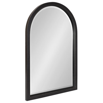 Hogan Wood Framed Arch Mirror, Black 20x30