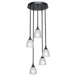 Toltec Lighting - Toltec Lighting 2145-MB-500 Empire - Five Light Mini Pendant - No. of Rods: 4Assembly Required: TRUE Canopy Included: TRUE