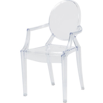 Kids Polycarbonate Baby Kage Chair With Arms, Clear
