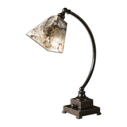 Uttermost Marius Task Bronze and Marble Desk Lamp - Desk Lamps