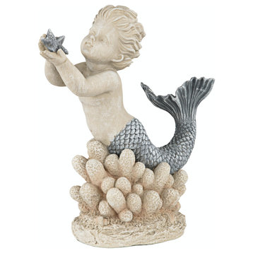 Design Toscano Little Boy Mermaid Swimming Statue