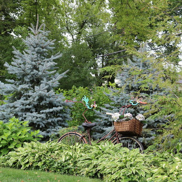 Bicycle Garden Art with Planted Basket