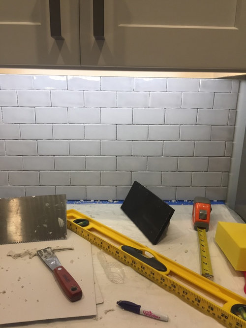 use grout instead of thinset to set backsplash