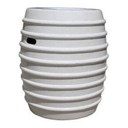 White Honey Garden Stool - Accent And Garden Stools