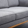 Scandinavian Style Grey 3-Seater Sofa, Solid Wood