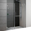 60in.  Frameless Shower Door 3/8in.  Clear Glass Chrome Hardware