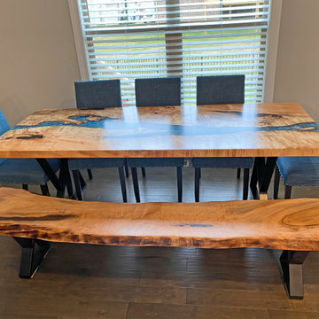 Live Edge Curly Maple River Table