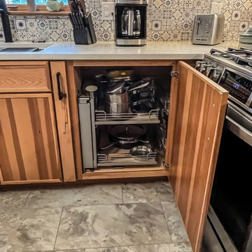 2-Tone Kitchen Design with Pistachio Painted and Hickory Stained Cabinetry