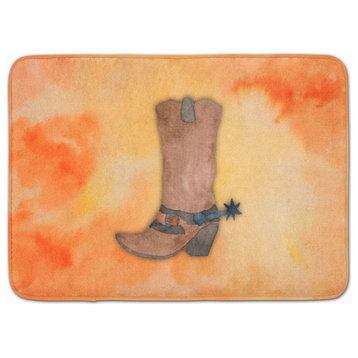Caroline's Treasures Cowboy Boot Watercolor Floor Mat, 19"Hx27"W, Multicolor