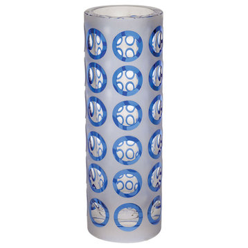 Cobalt/Clear Malin Vase
