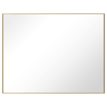 Rectangle Framed Bathroom Vanity Mirror Accent Wall Mirror, Gold, 36"x48