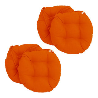 Blazing Needles 60 x 19 in. Solid Outdoor Spun Polyester Bench Cushion,  Tangerine Dream 