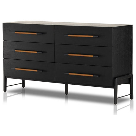 Rosedale 6 Drawer Dresser, Ebony Oak