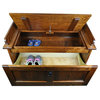 Mission Storage Shoe Bench, Natural Stain, Oak Wood