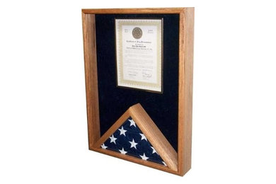 Casket Flag Case And Medal, Casket Medal Flag Display