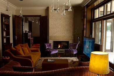 Trendy living room photo in Other