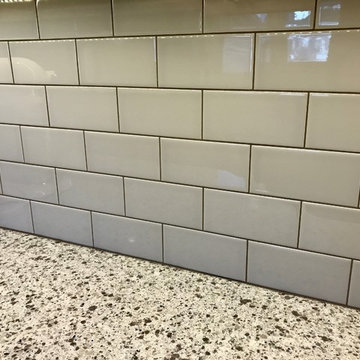 Cambridge Kitchen Remodel Koch Cabinets Hickory Stone MSI Quartz Peppercorn Whit