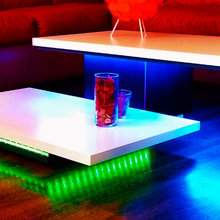 Modern Coffee Table with LED Ambient Lighting