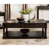 Pemberly Row 2-drawer Traditional Wood Coffee Table in Coffee Bean