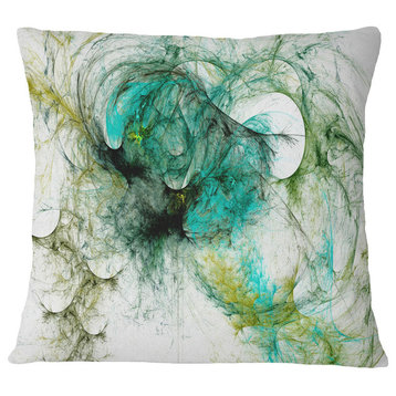 Wings of Angels Green Abstract Throw Pillow, 16"x16"