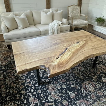 Customizable Live Edge English Chestnut Coffee Tables, Made-To-Order