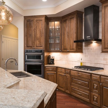 Traditional Kitchen with Black Stainless Appliances