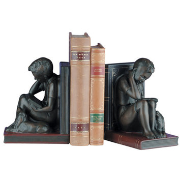 Reading Boy Bookends