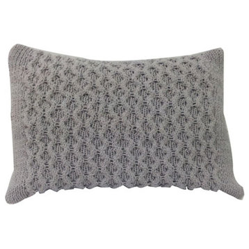 Knit Pillow 14x20" Taupe