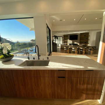 Hollywood Hills Open Kitchen with Indoor-Outdoor Views