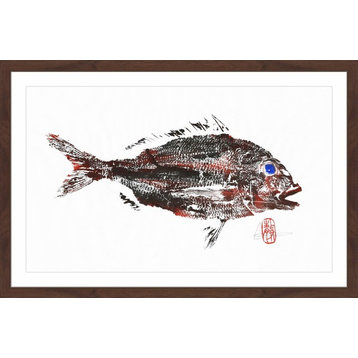 "Dirty Snapper" Framed Painting Print, 18"x12"