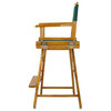 24" Director's Chair With Honey Oak Frame, Hunter Green Canvas