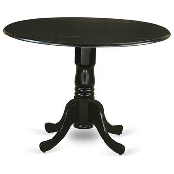 Bowery Hill Traditional Wood Dining Table in Black