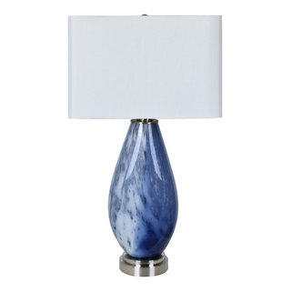 Crestview Emma Table Lamp With Blue Finish CVABS1436 - Contemporary ...