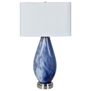 Crestview Emma Table Lamp With Blue Finish CVABS1436