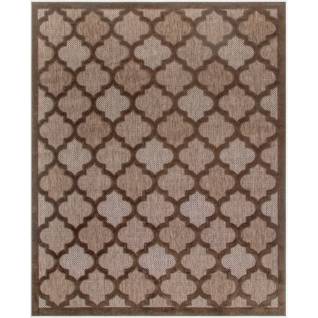 Nourison Easy Care 10' x 14' Brown Modern Rug