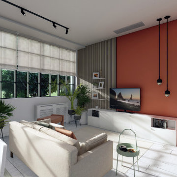 Design Project of the Living Room 38,75 sq.m.