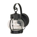 1 Light - 11" Wall Lantern - Onion Lantern With Clear Seed Glass
