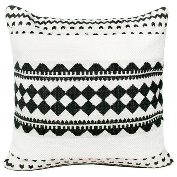 Modern Mosaic Geometric Stripe Throw Pillow, 20" X 20"