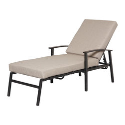 Marshall Patio Chaise Lounge with Textured Sand Cushion - Products