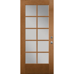 VistaGrande Flush-Glazed Full Lite 10 Lite Exterior Fiberglass Door - Interior Doors