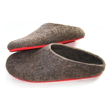 Womens Wool Felt Slippers Eco Friendly