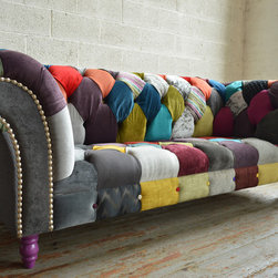 Walton Multicoloured Patchwork Chesterfield Sofa - Sofas