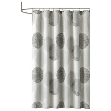 Madison Park Essentials Knowles Shower Curtain, Grey