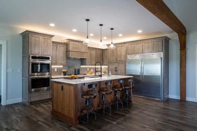 Example of a transitional kitchen design in Other