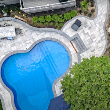 Pool Oasis with Hardscaping Features