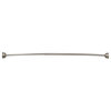 Utopia Alley 72" Aluminum Curved Rod With Shower Rings and Liner, Brushed Nickel